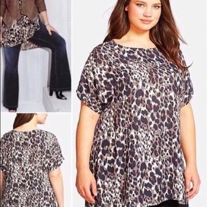 Sejour Leopard Asymmetrical Tunic 2x